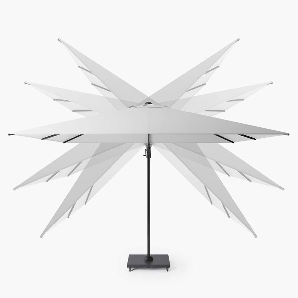 Pacific Lifestyle Voyager T1 3m x 2m Rectangular Sandstone / Champagne Free Arm Parasol - Image 3