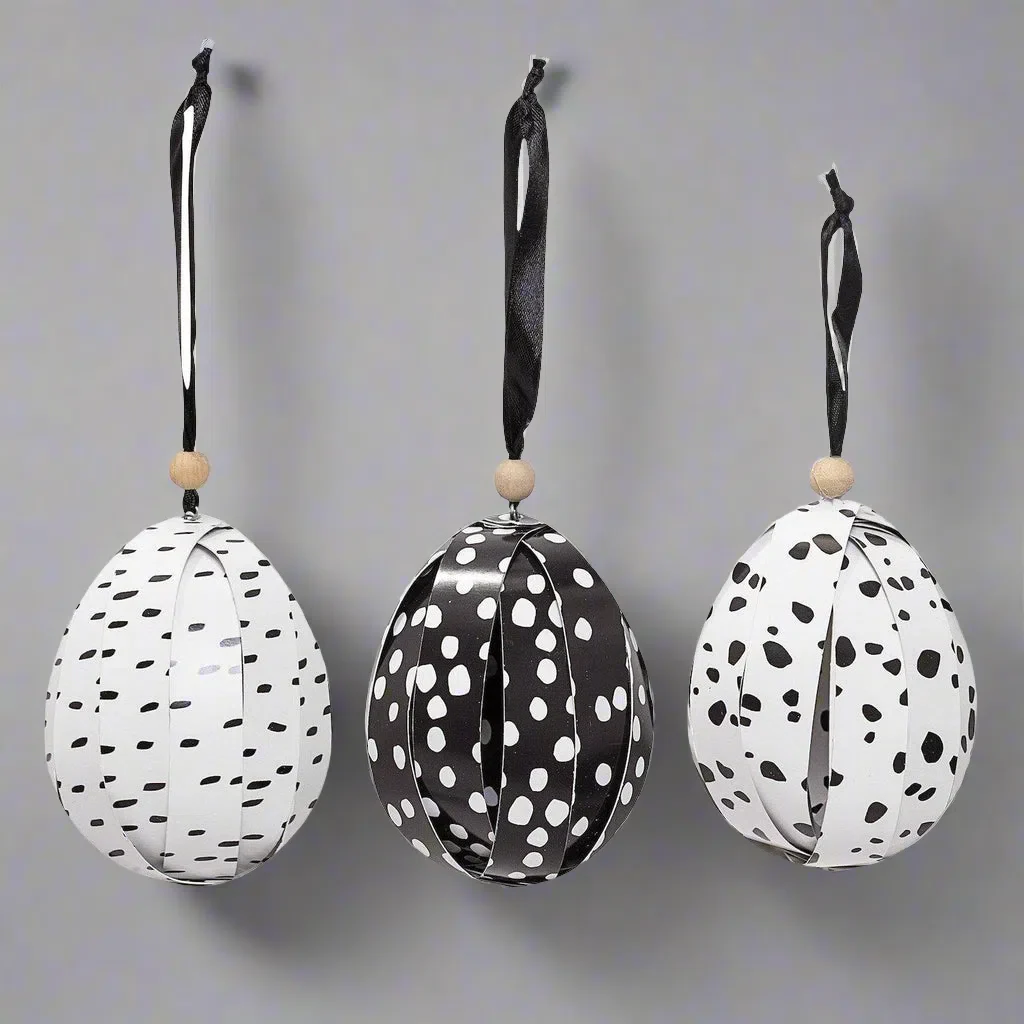 Bloomingville Paper Tree Ornaments Set of 3 - Image 3