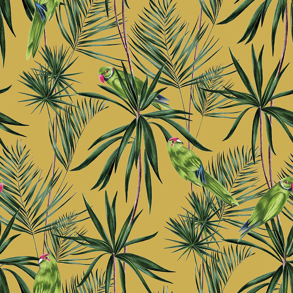 Ohpopsi Paradise Wallpaper - Mustard - Image 2