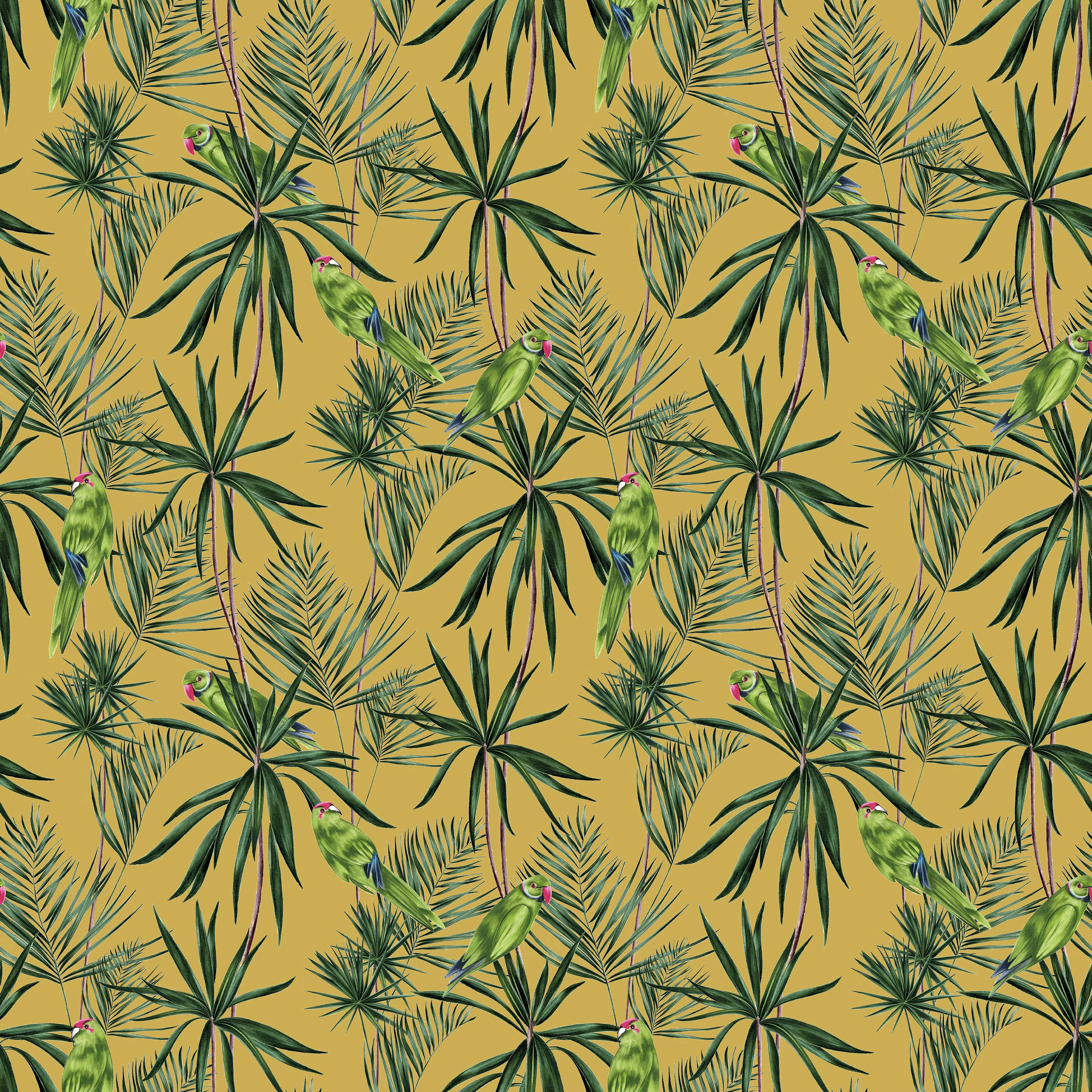 Ohpopsi Paradise Wallpaper - Mustard - Image 3