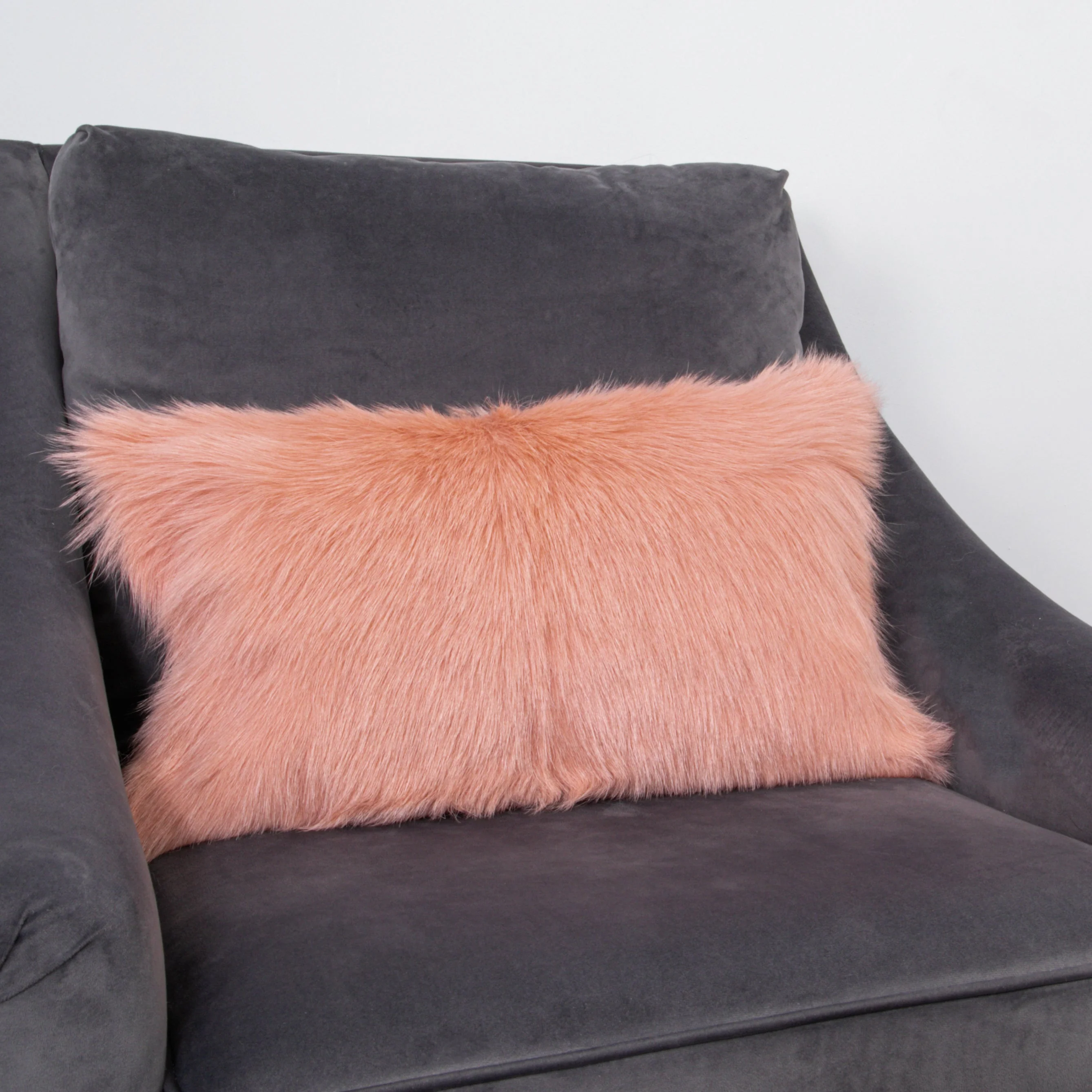 Native Home Pink Goatskin Cushion - Image 3