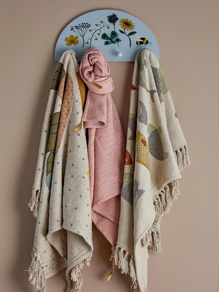 Bloomingville Rose Pink Recycled Cotton Throw - Image 4