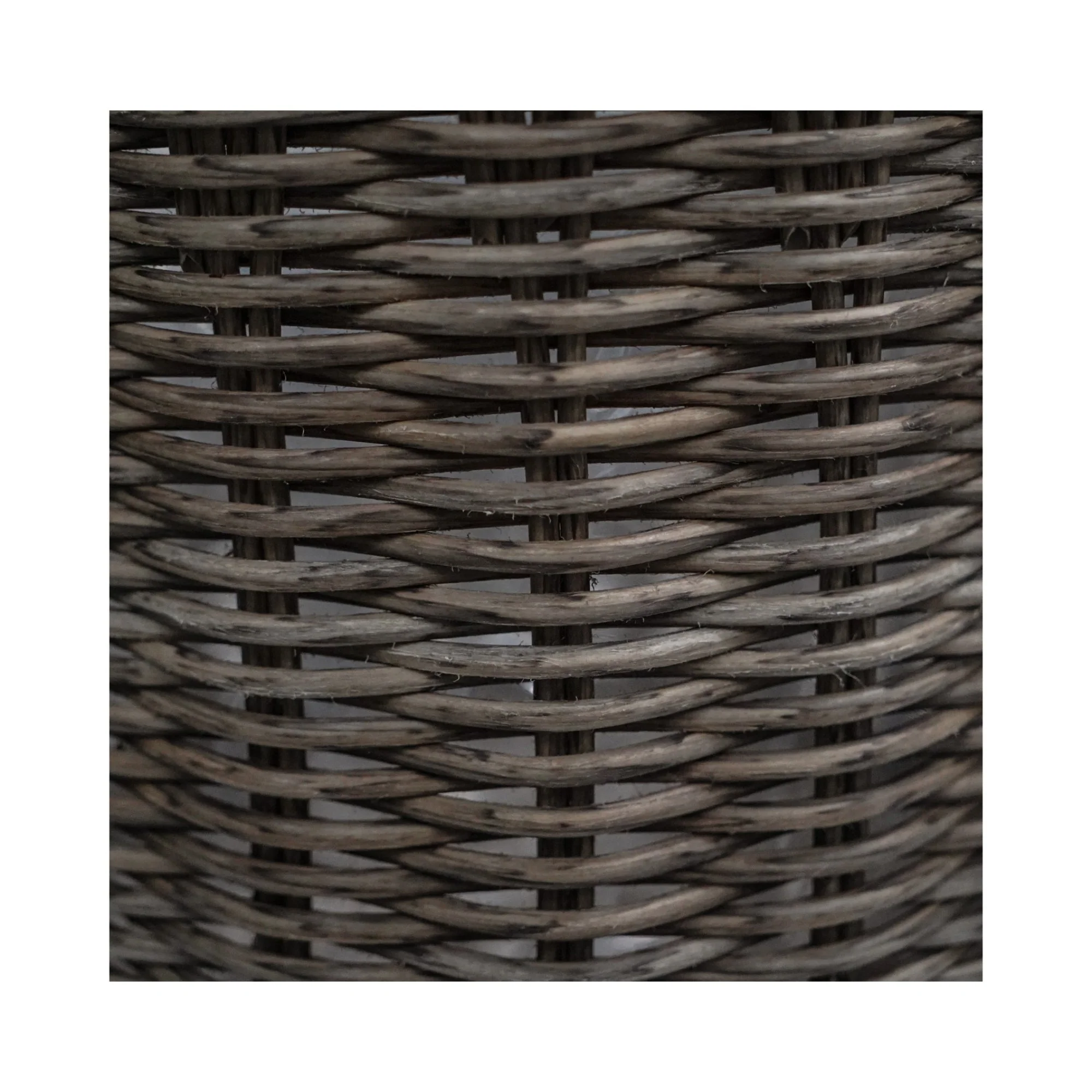 Ivyline Natural Polyrattan Set of Two Lined Willow Planters - Image 10
