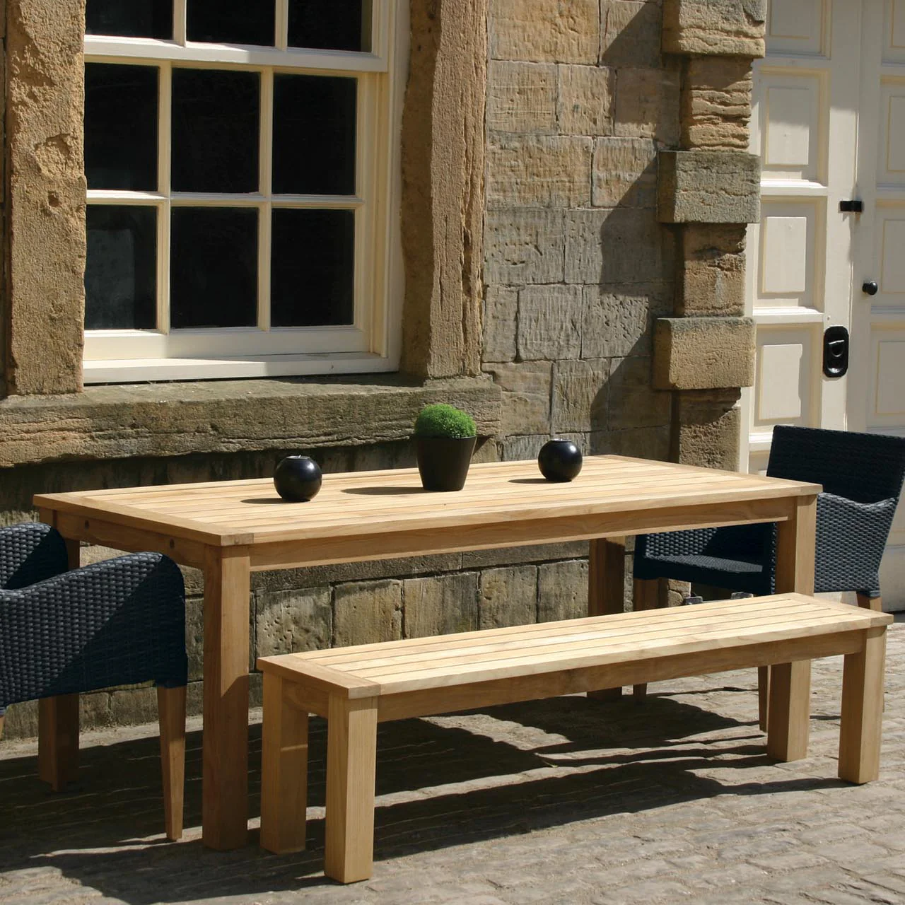 PR Home Antibes Outdoor Dining Bench – 170cm – Teak - Image 7