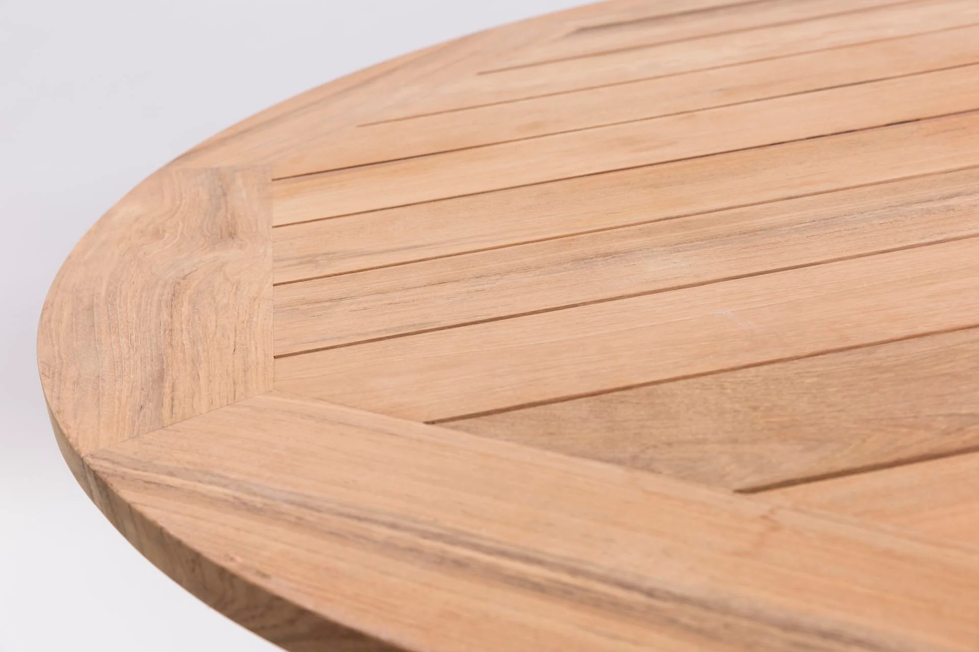 PR Home Atlantic 120cm Round Outdoor Dining Table – Anthracite / Teak - Image 4