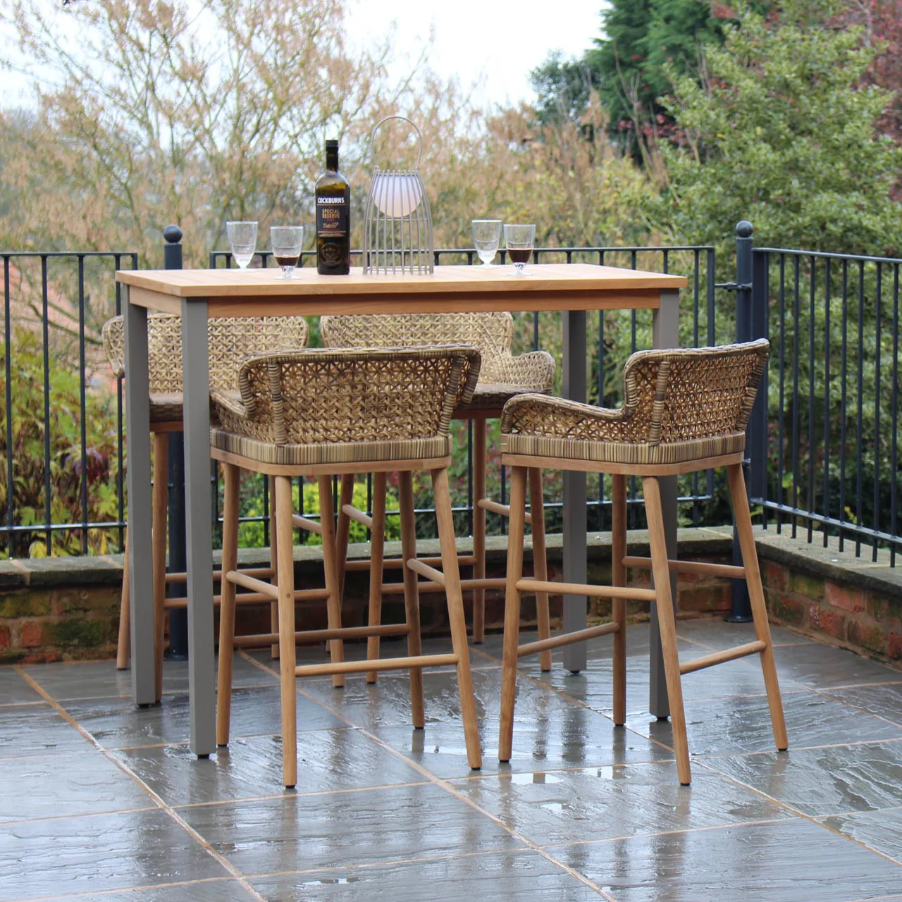 PR Home Atlantic Outdoor High Table – Kubu / Teak - Image 3