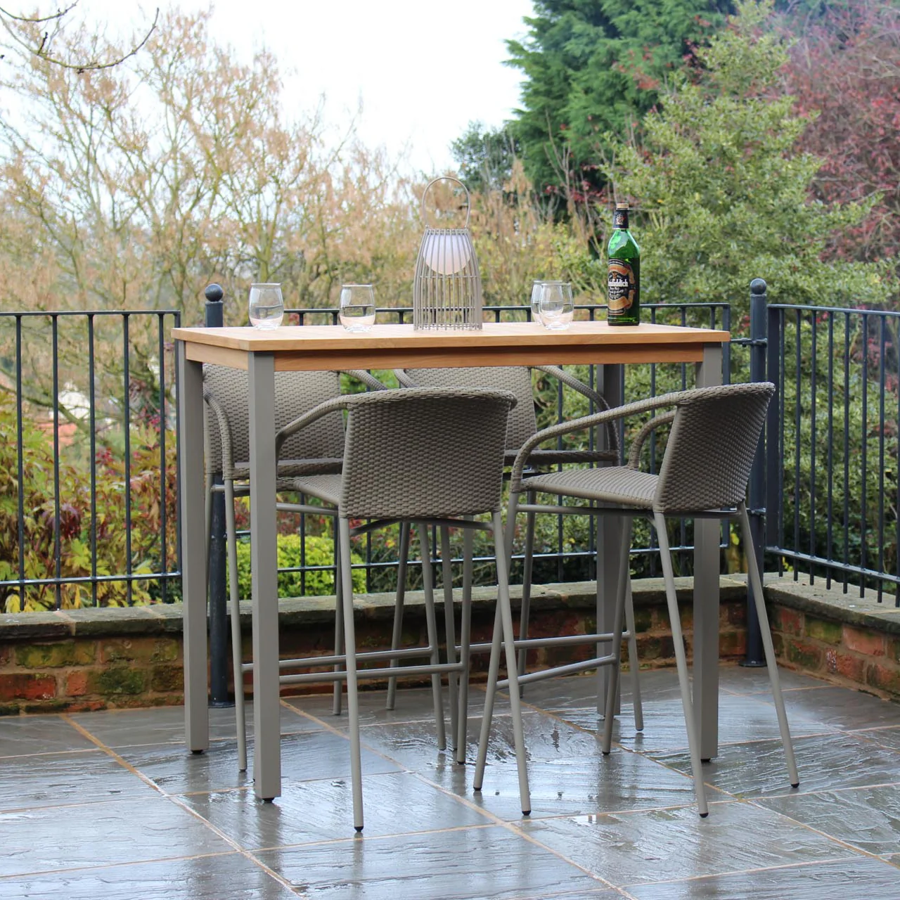 PR Home Atlantic Outdoor High Table – Kubu / Teak - Image 4