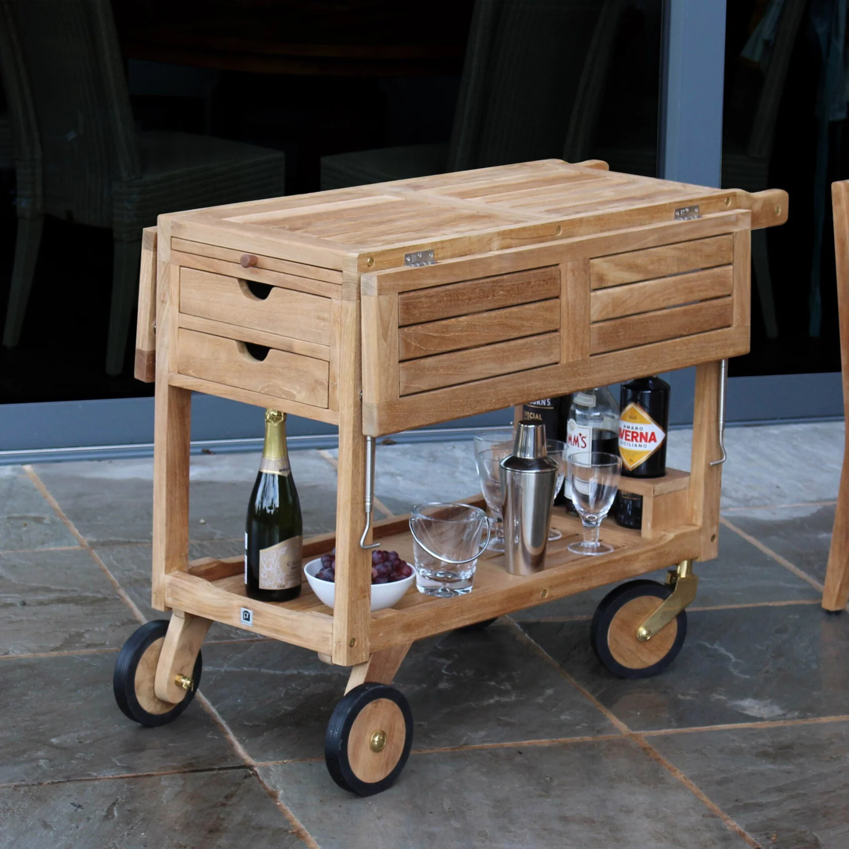 PR Home Carmel Outdoor Serving Trolley - Image 2
