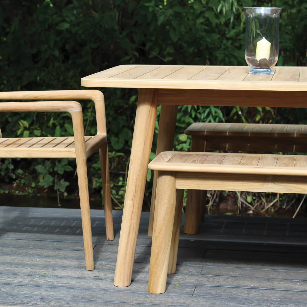 PR Home Shoreditch Outdoor Dining Bench – 165cm – Teak - Image 6