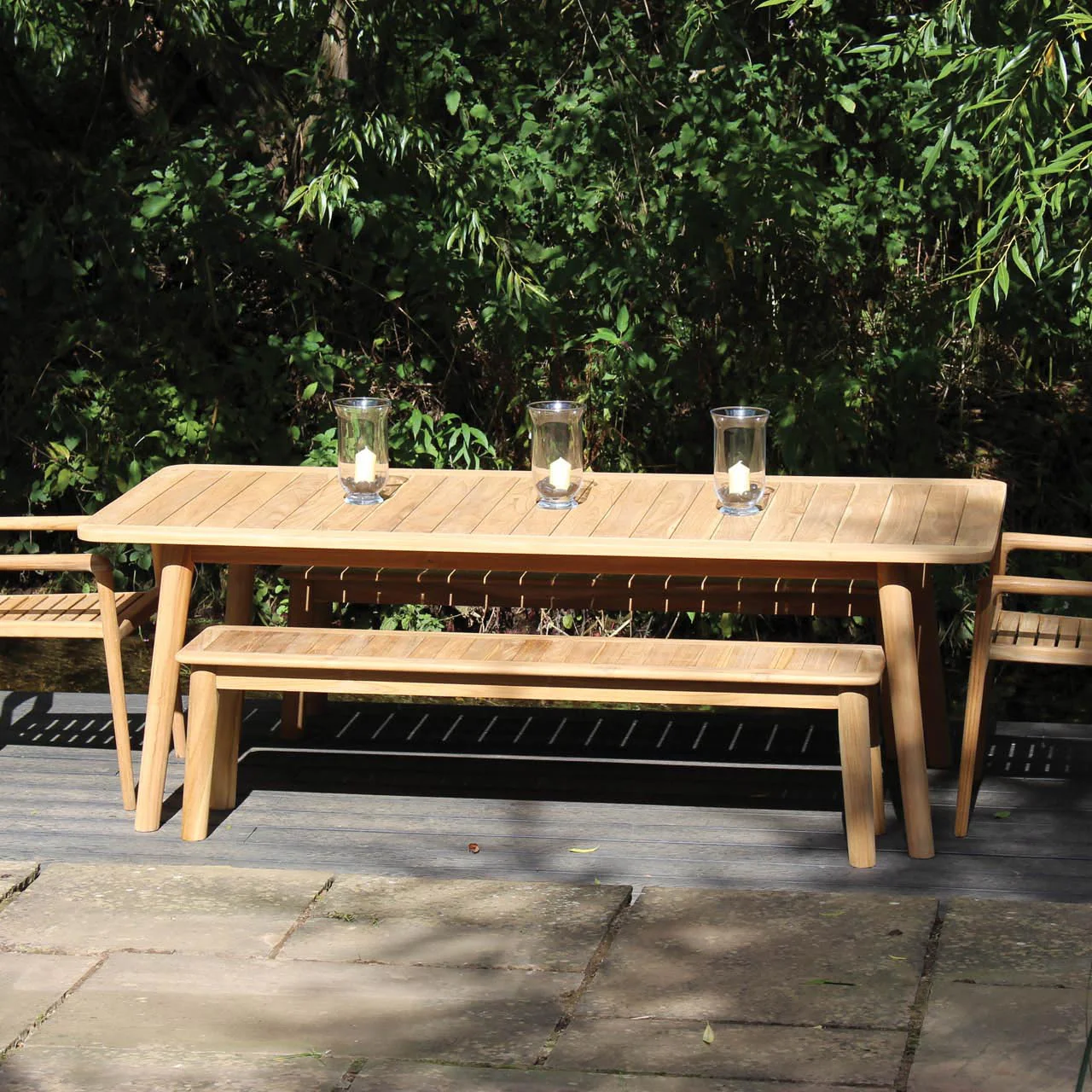 PR Home Shoreditch Outdoor Dining Bench – 165cm – Teak - Image 7
