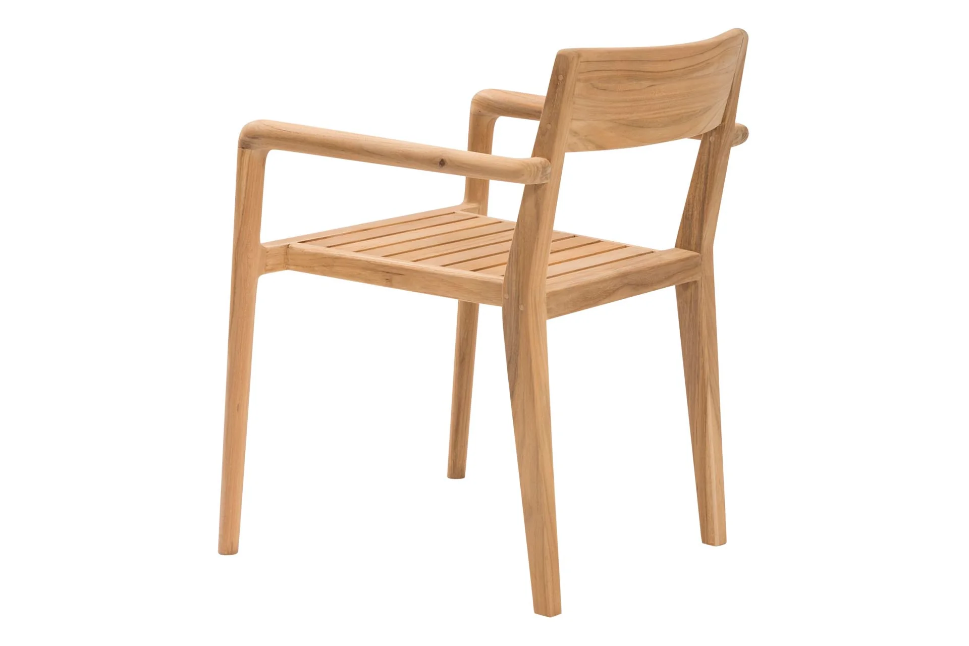 PR Home Shoreditch Outdoor Dining Chair With Arms – Teak - Image 3
