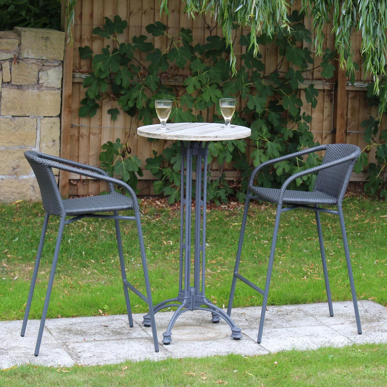 PR Home Valencia Outdoor Bar Stool With Arms - Image 4