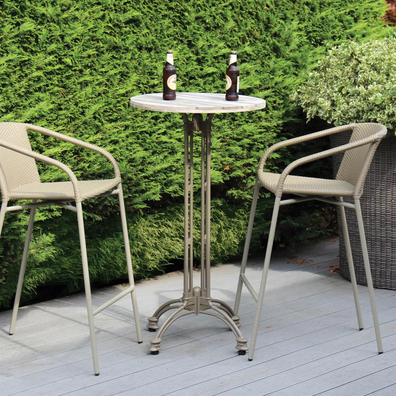 PR Home Valencia Outdoor Bar Stool With Arms - Image 5