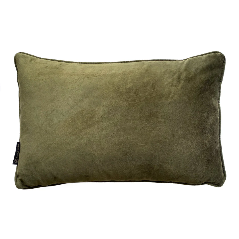 Avalana Rainforest Piped Velvet Cushion - Image 2