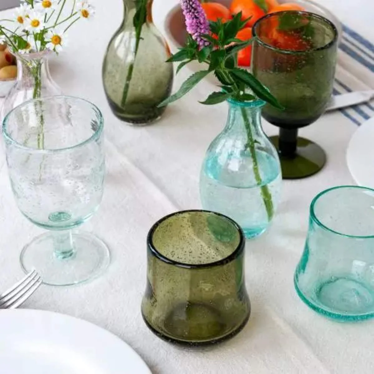 Rex London Hand blown bubble glass tumbler 300ml - Image 5