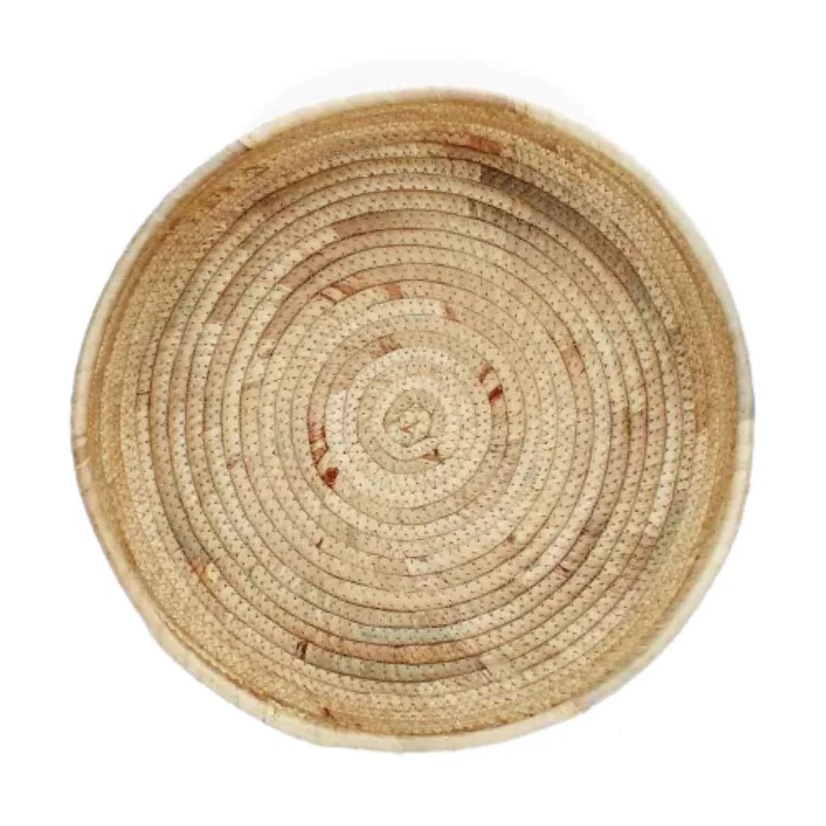 Rex London Round water hyacinth trays (set of 2)
