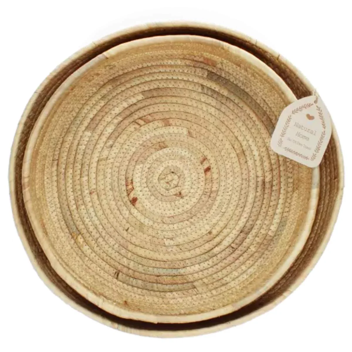 Rex London Round water hyacinth trays (set of 2) - Image 3