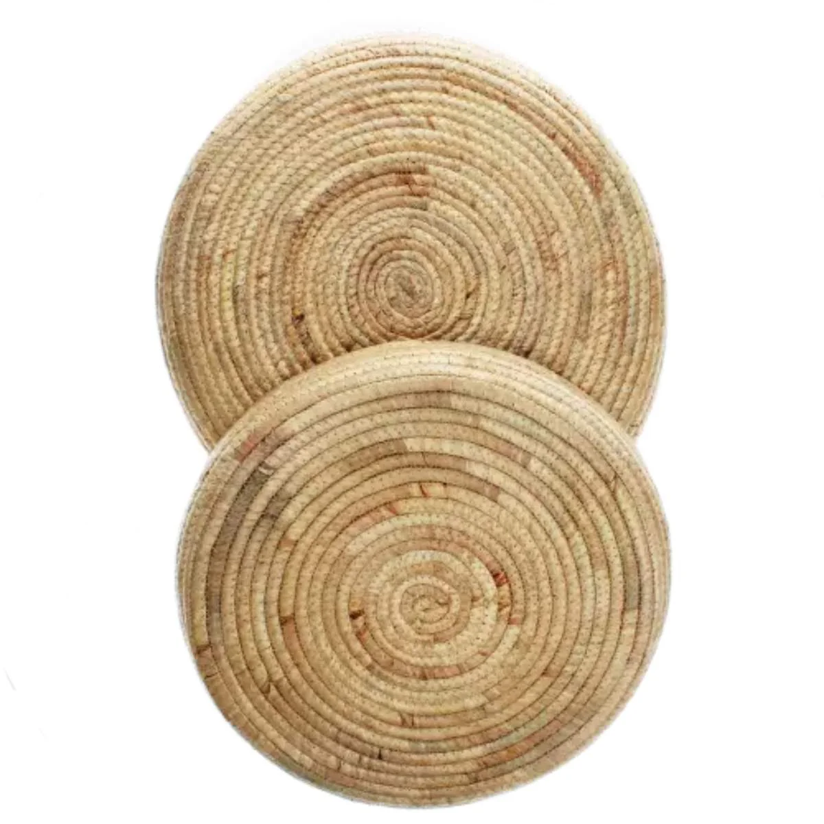 Rex London Round water hyacinth trays (set of 2) - Image 4