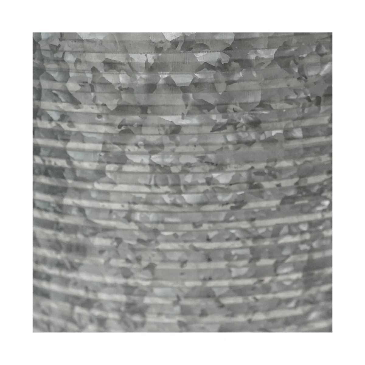 Ivyline Ribbed Galvanised Planter - Image 4