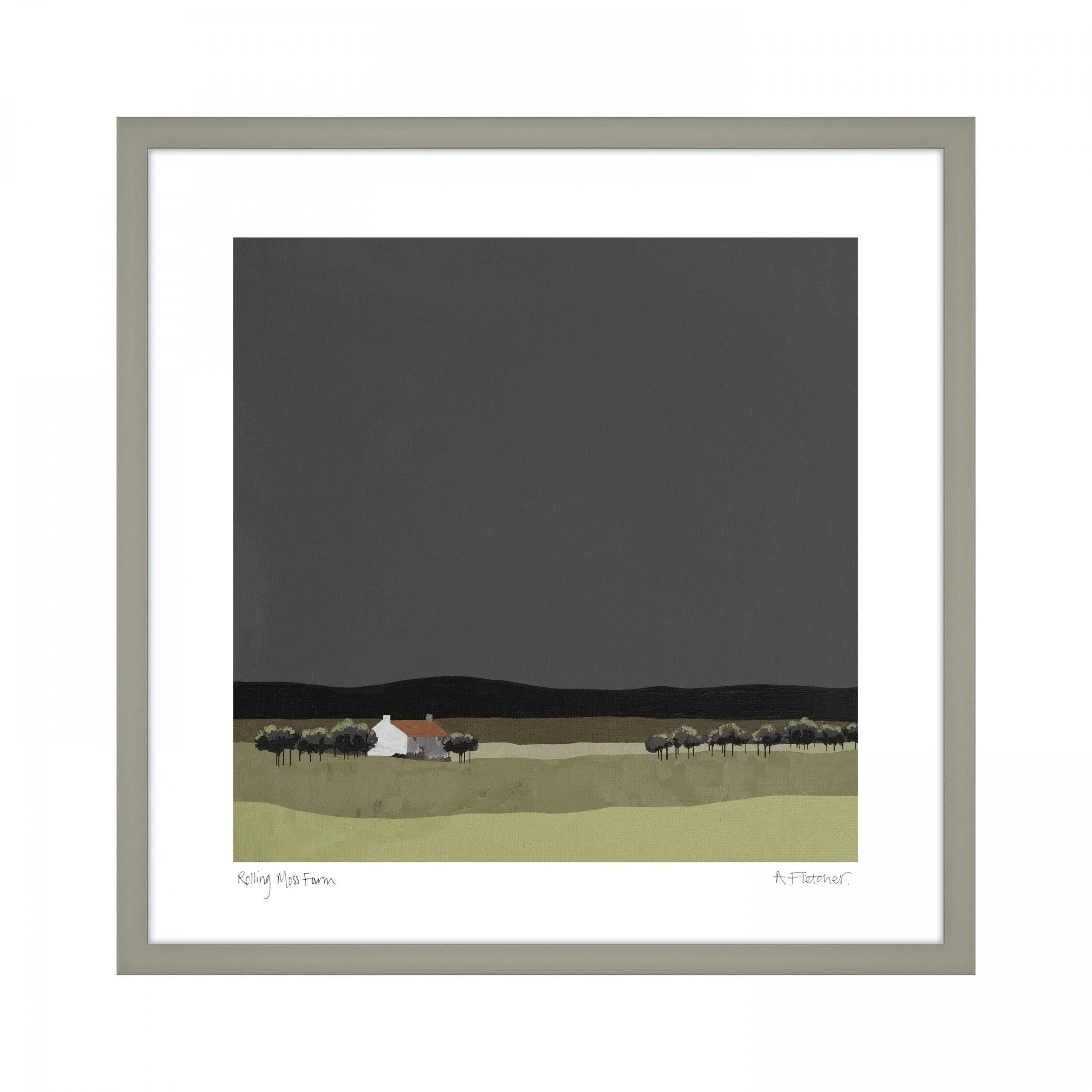Art Marketing ‘Rolling Moss Farm’ Wall Art - 50 x 50cm