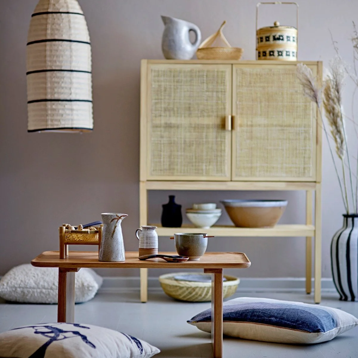 Bloomingville Sanna Rattan Cabinet - Image 2