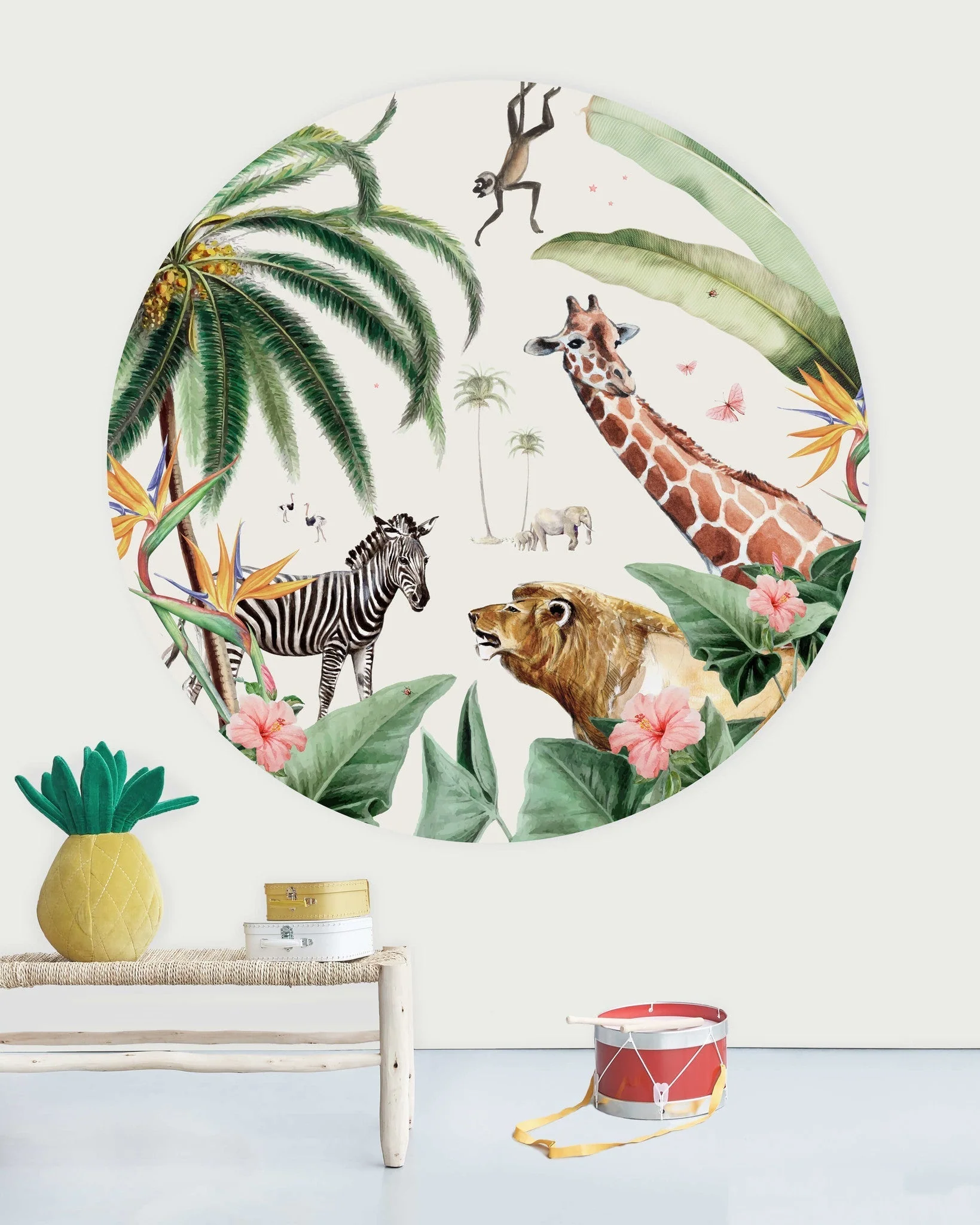 Creative Lab Amsterdam Sanny and Charlie Wallpaper Circle Mural - Image 2
