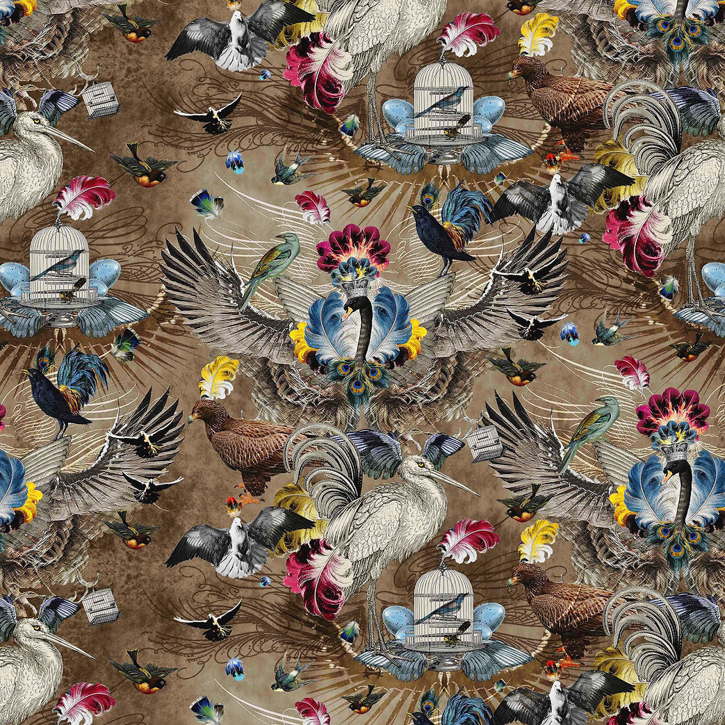 Santorus Arrivée Des Oiseaux Wallpaper In Opal - Image 2