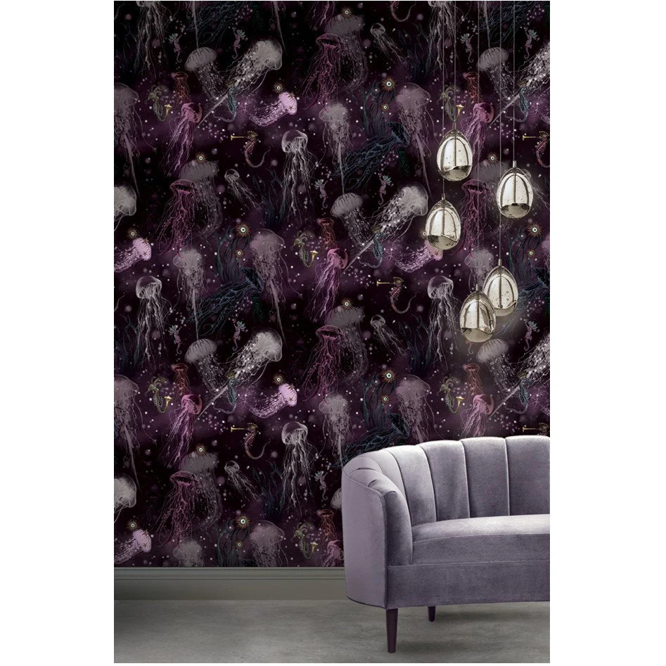 Santorus Jellyfish Wallpaper In Coral - Image 5