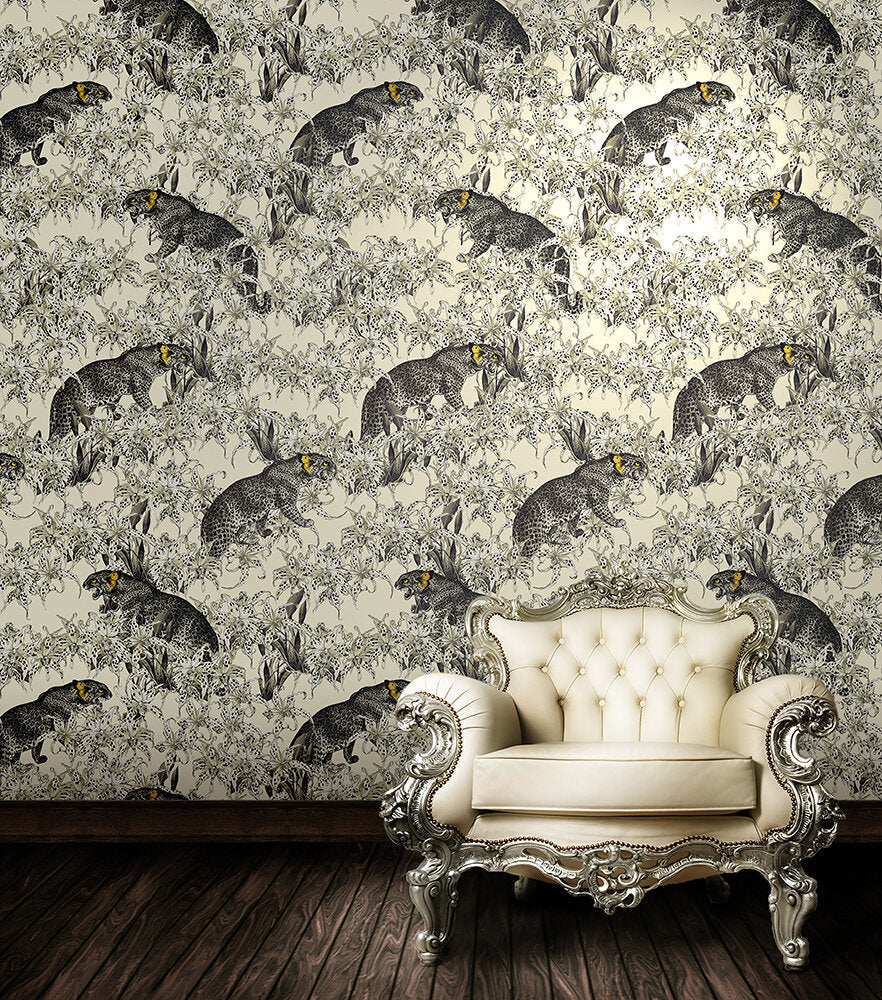 Santorus Leopard's Prowl Wallpaper In Cumin - Image 4