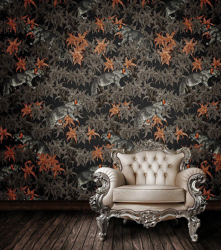 Santorus Leopard's Prowl Wallpaper In Tamarind - Image 5