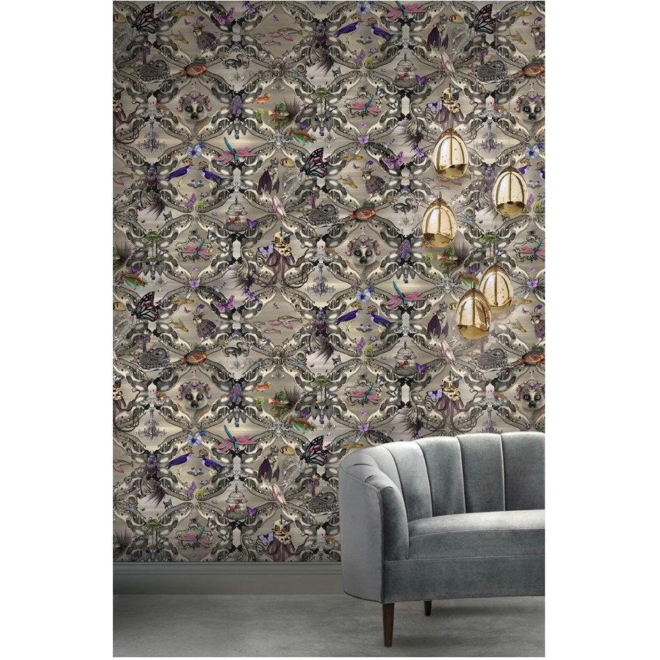 Santorus Menagerie Wallpaper In Silver - Image 5