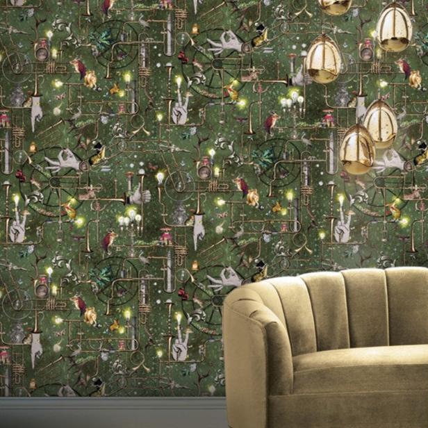 Santorus Orchestral Revolution Wallpaper In Forest Green