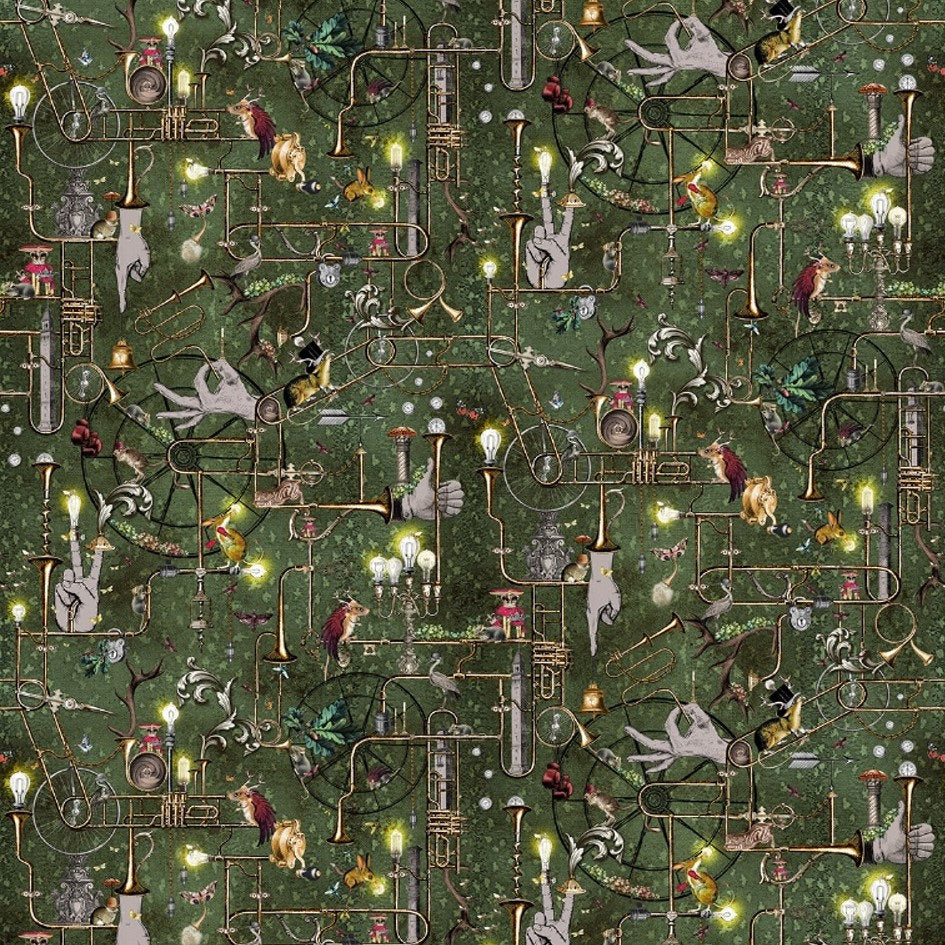 Santorus Orchestral Revolution Wallpaper In Forest Green - Image 3