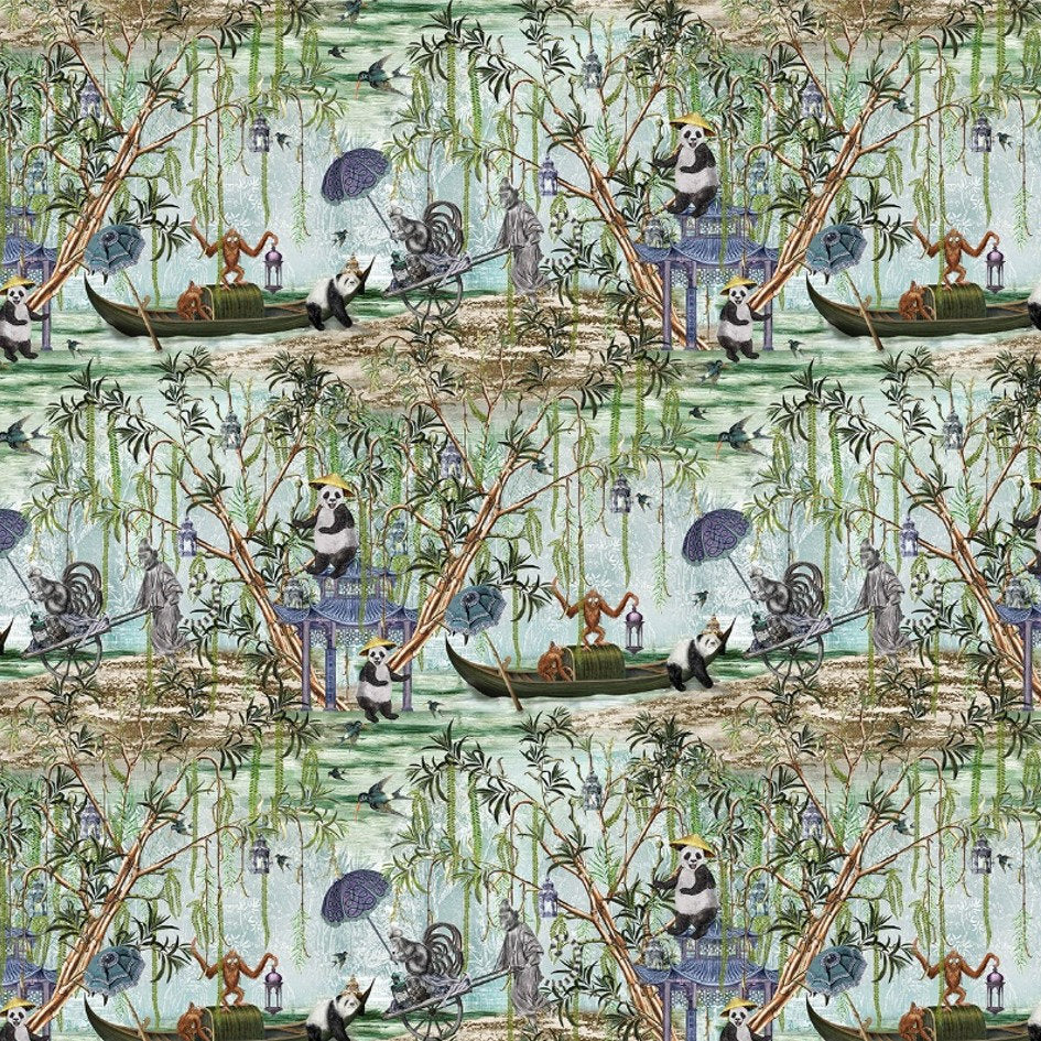 Santorus Pandamonium Wallpaper In Willow - Image 3