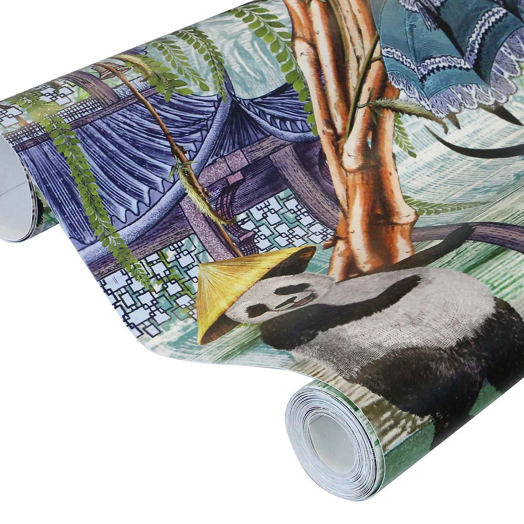 Santorus Pandamonium Wallpaper In Willow - Image 4