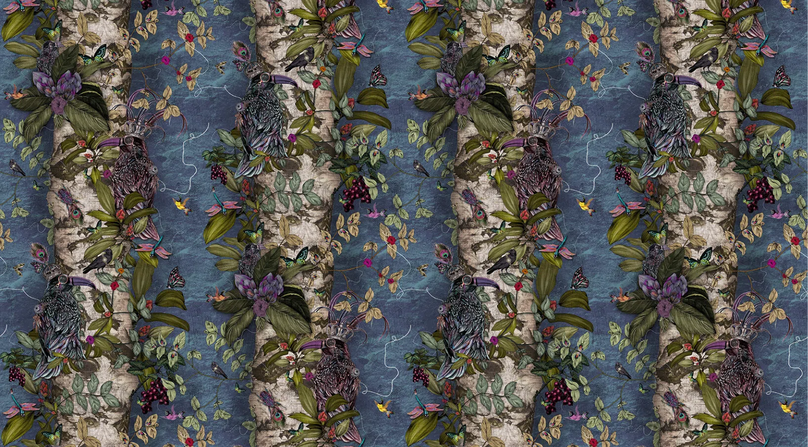 Santorus The Ravens Wallpaper In Cerulean - Image 4