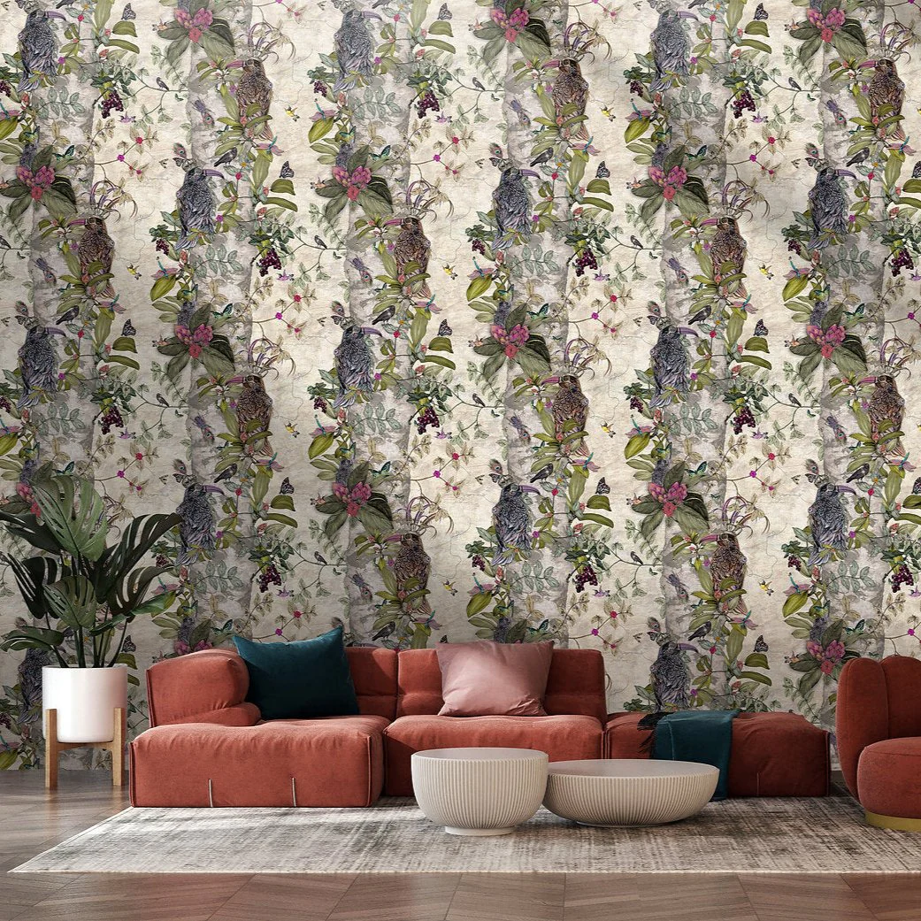 Santorus The Ravens Wallpaper In Cream - Image 2