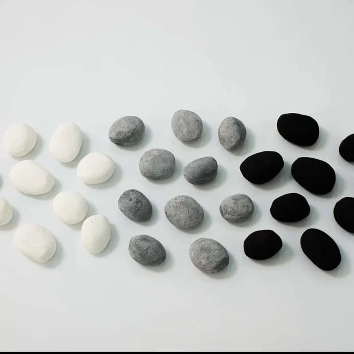 ScandiFlames Ceramics Pebbles Grey - 24 Pieces - Image 3
