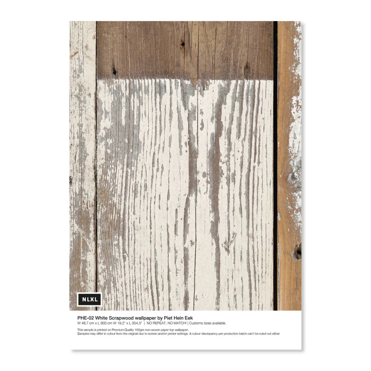 NLXL White Scrapwood Wallpaper - Image 6