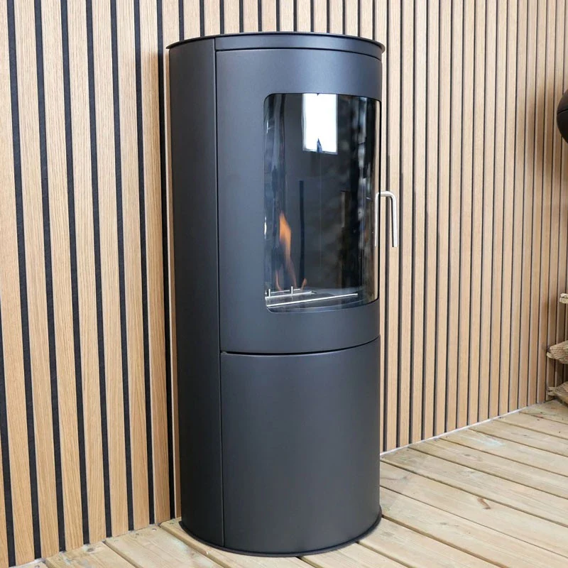 ScandiFlames Richmond Bioethanol Fire Stove with Flat Back - Black - Image 8