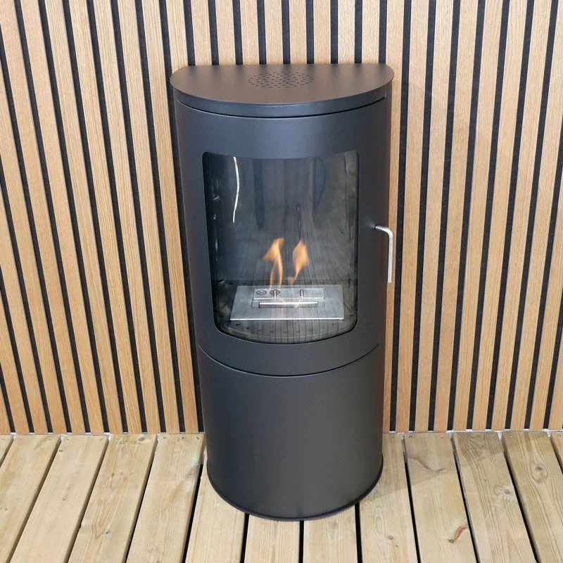 ScandiFlames Richmond Bioethanol Fire Stove with Flat Back - Black - Image 9