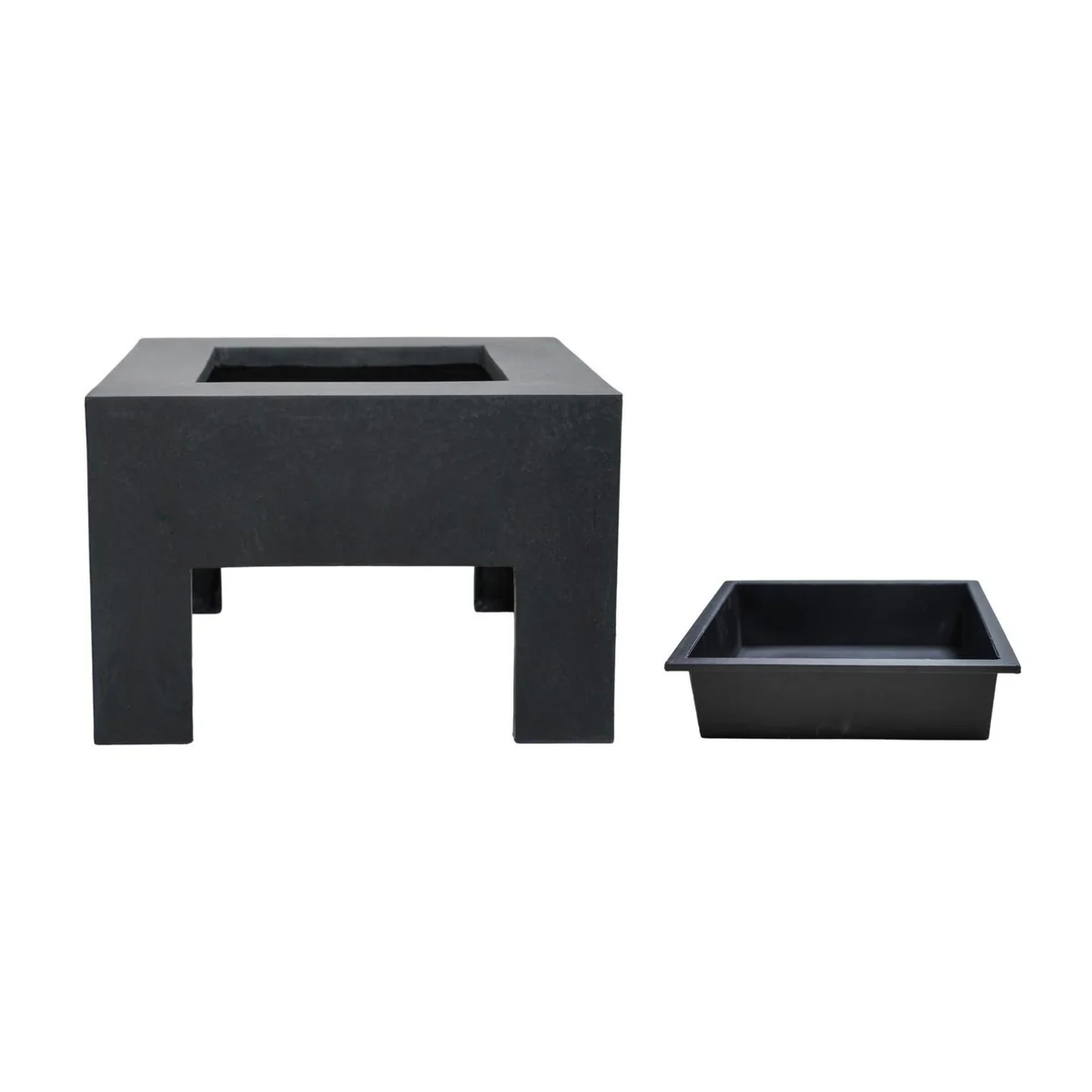 Ivyline Outdoor Square Console Fire Pit - Image 11
