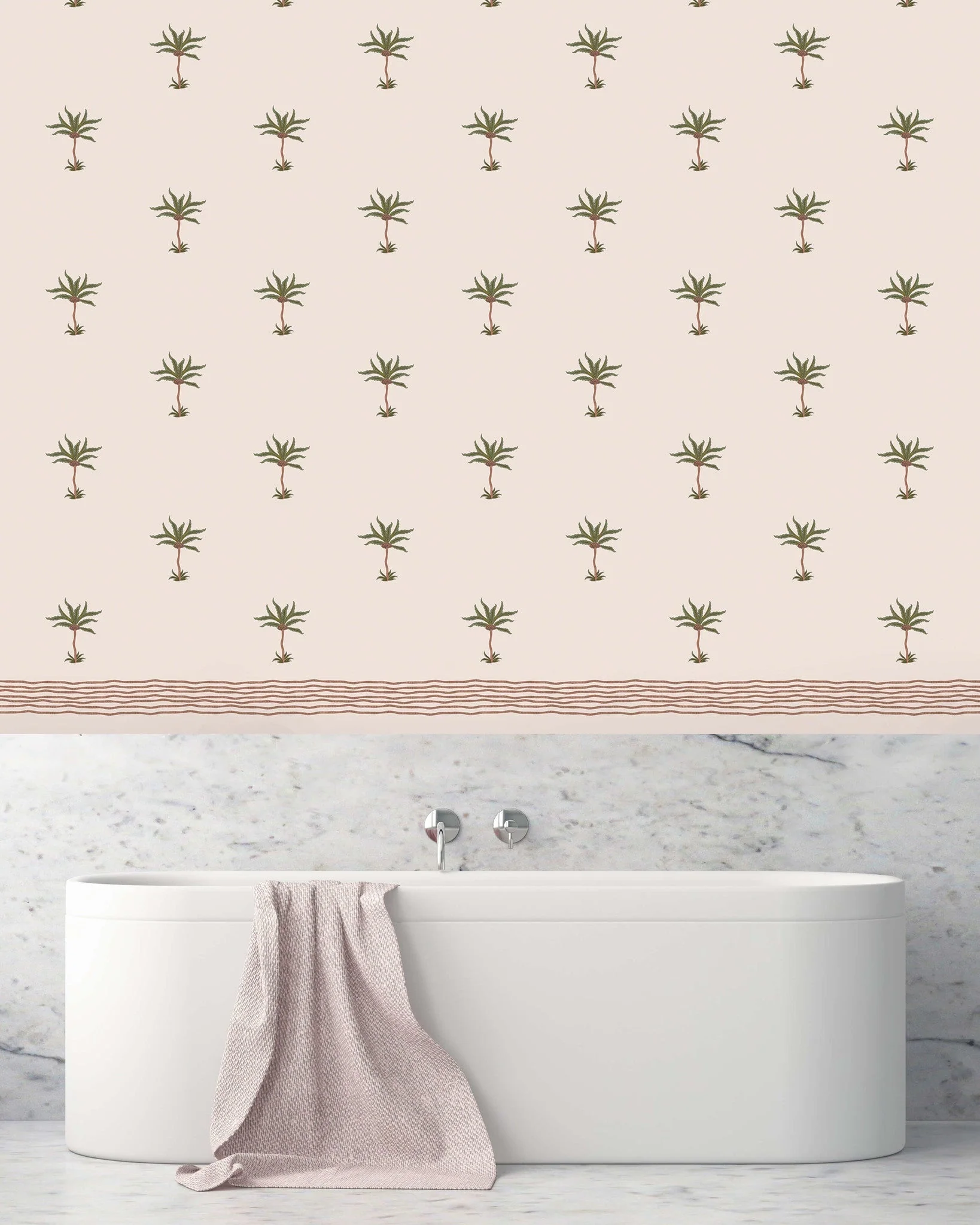 Creative Lab Amsterdam Subtle Palms Wallpaper Mural - Image 4