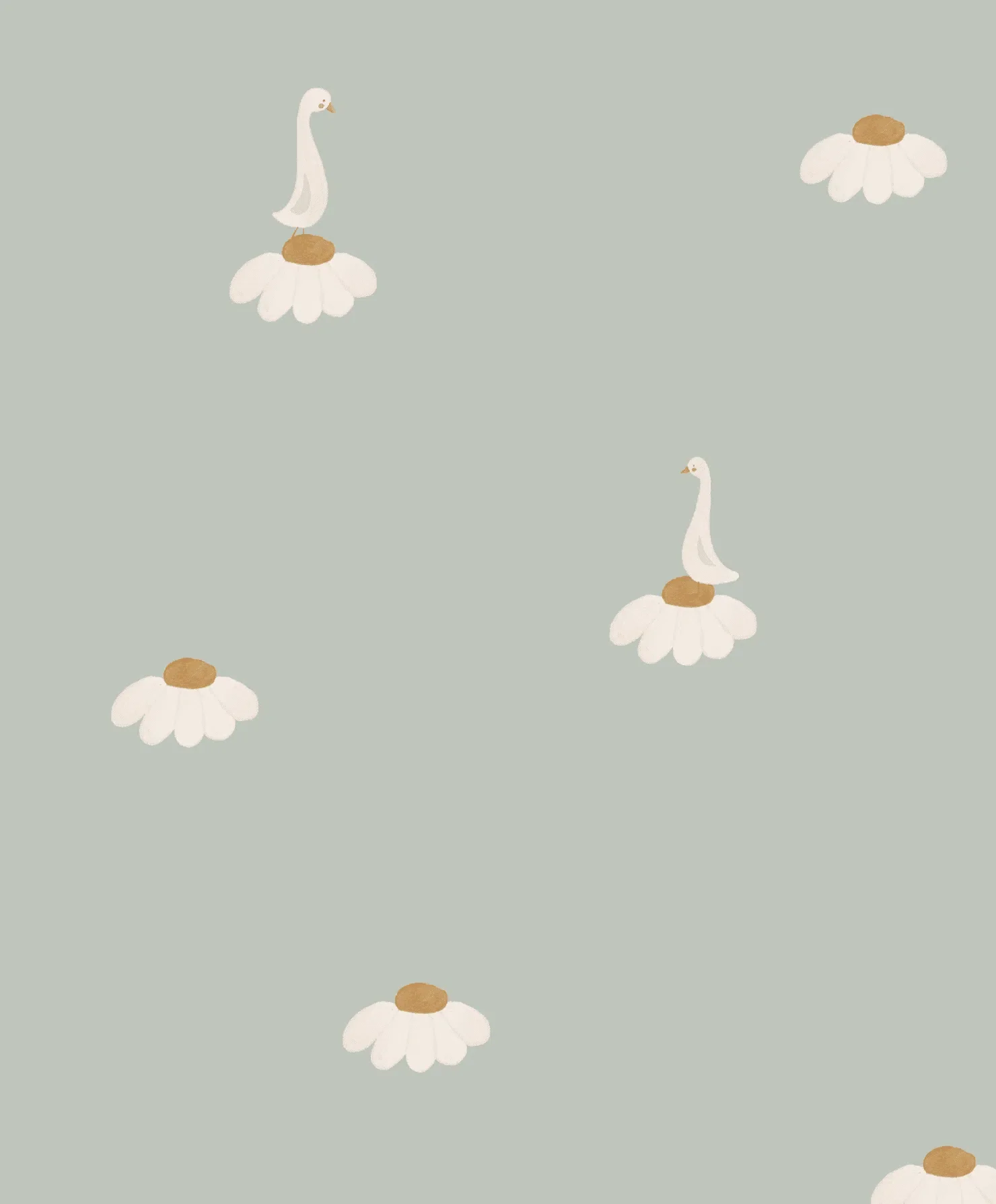 Creative Lab Amsterdam Sweet Camomile Green Light Wallpaper Circle Mural - Image 3