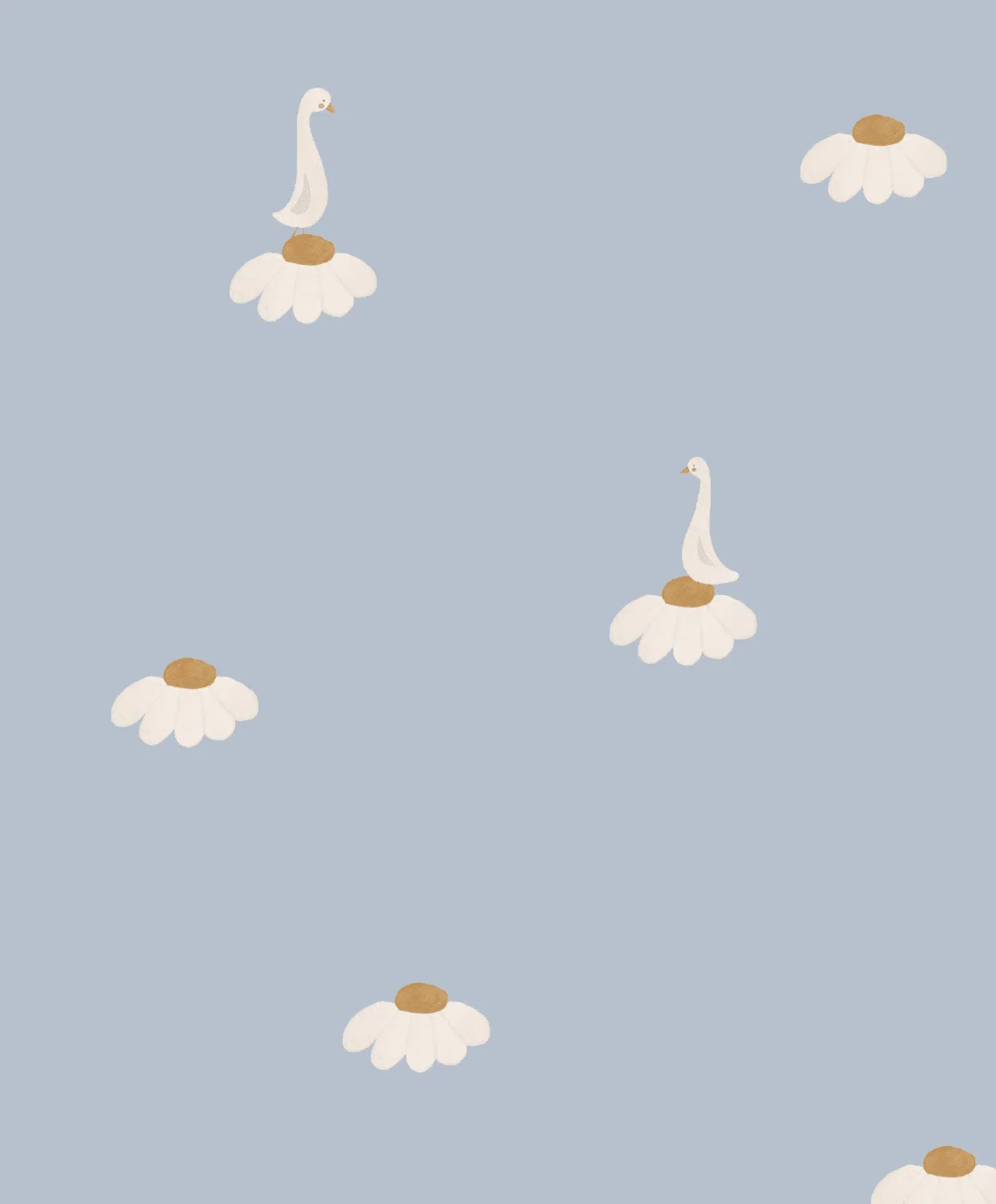 Creative Lab Amsterdam Sweet Camomile Sky Blue Repetitive Wallpaper