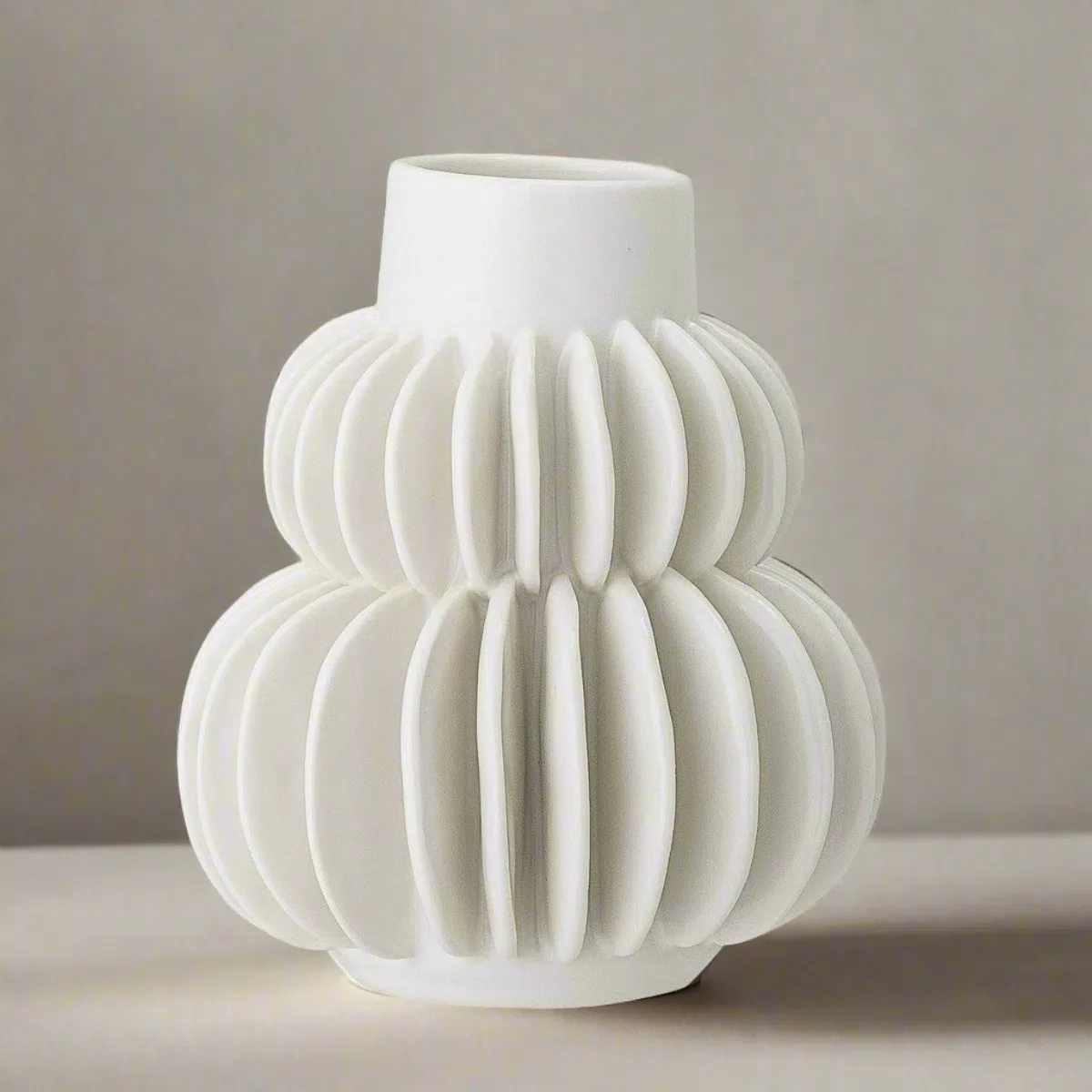 Bloomingville Halfdan Stoneware Vase White - Image 2
