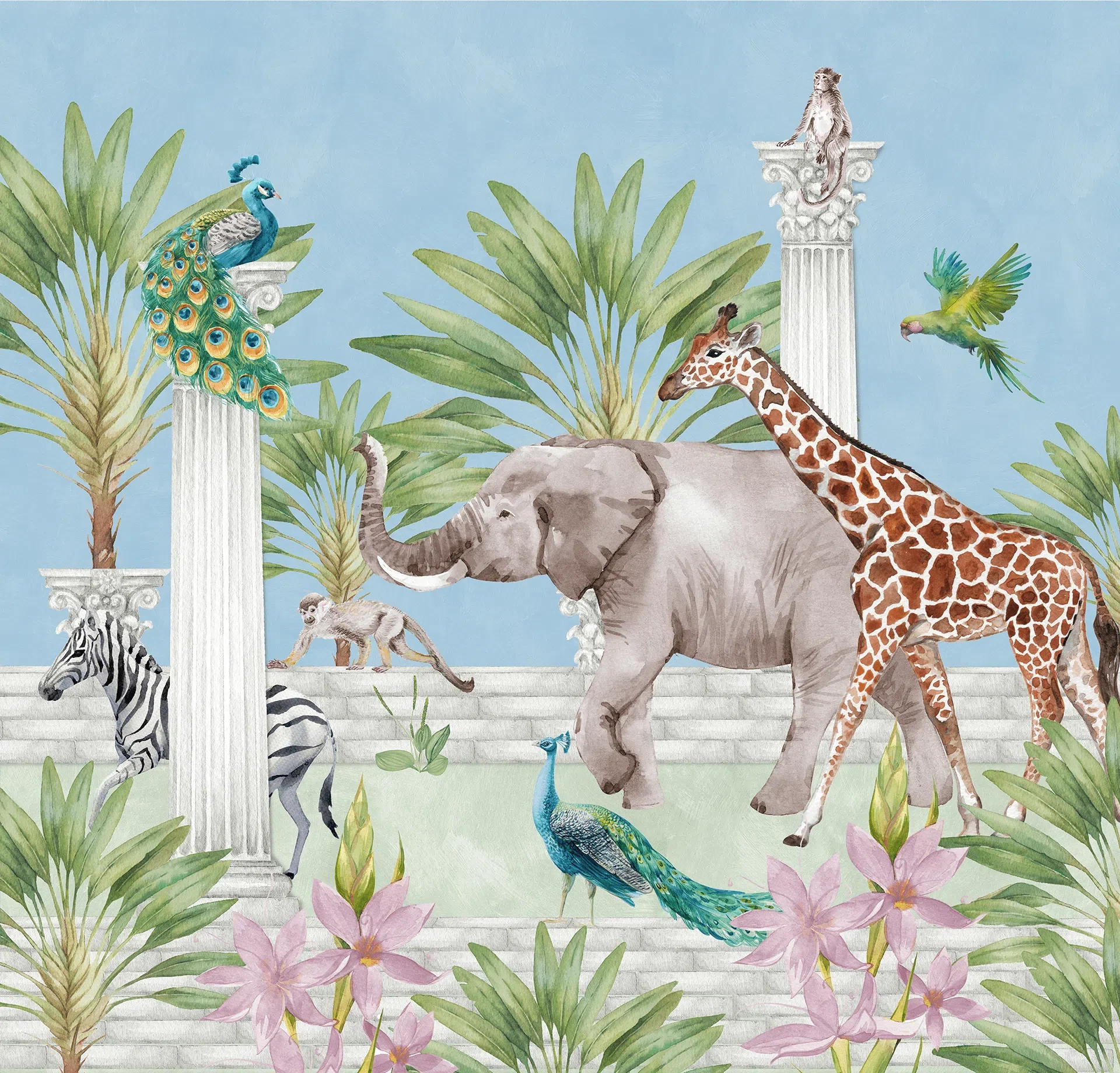 Creative Lab Amsterdam The Greek Animal Adventure Wallpaper Mural - Image 2