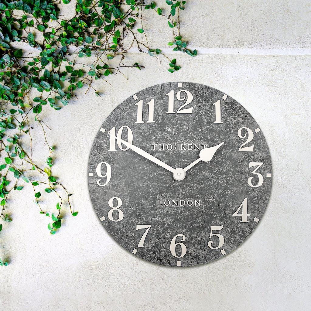 Thomas Kent 50cm Outdoor Wall Clock Arabic Cement - Image 2