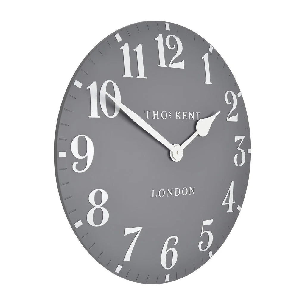 Thomas Kent Arabic 50cm Large Wall Clock - Dolphin Grey - Image 2