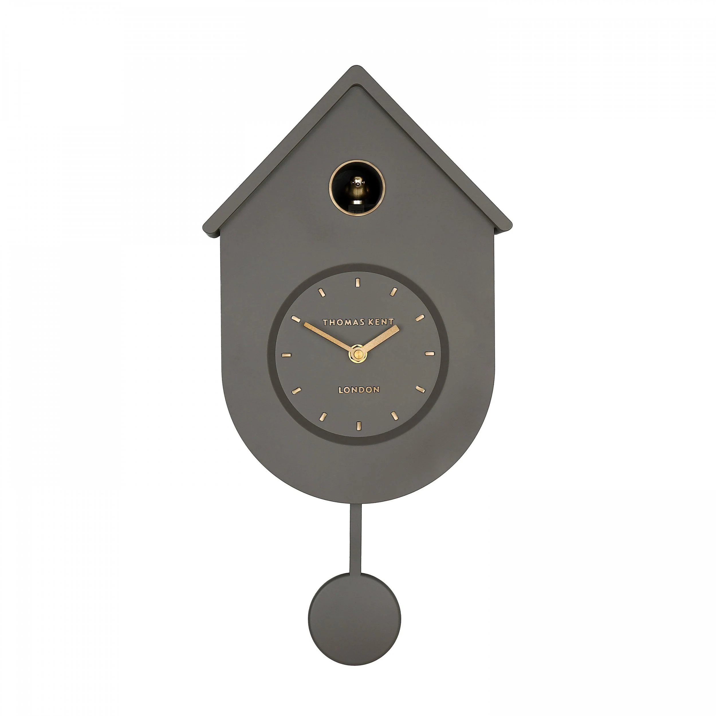 Thomas Kent Cuckoo Taupe Grey Wall Clock - Image 3